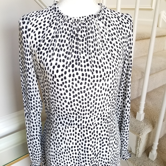 J.Crew Factory Ruffle Leopard Peasant Dress in 10 - Picture 3 of 5